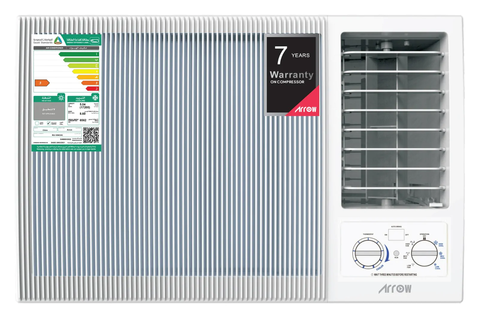 مكيف شباك ارو 17200 بارد فقط | RO-18WCHC